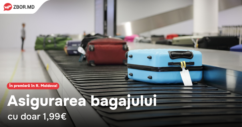 Premieră în Republica Moldova! Serviciul de asigurare a bagajului, disponibil la Zbor.md