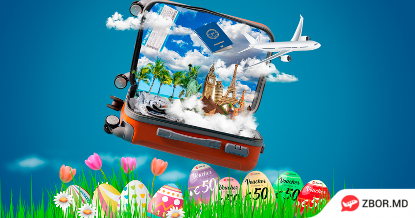 Concurs de Paște! Câștigă vouchere în valoare de 50 de euro pentru rezervările de bilete de avion