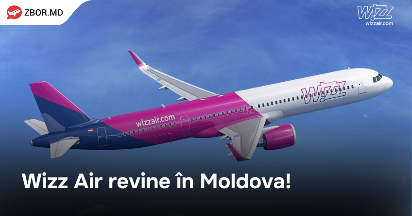 Wizz Air Revine în Moldova din 14 Decembrie!